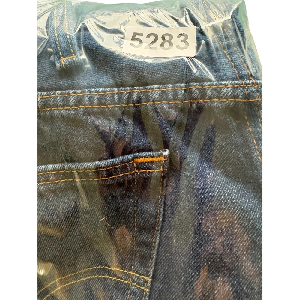 Levi's 501 Original Fit Jeans Men 38x32 (35x29.5) Blue Whiskering Denim Straight